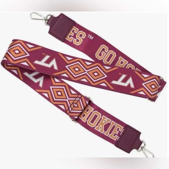 Virginia Tech Hokies Adustable Purse Strap 2” Desden NWT NCAA Football NWT - Picture 2 of 5